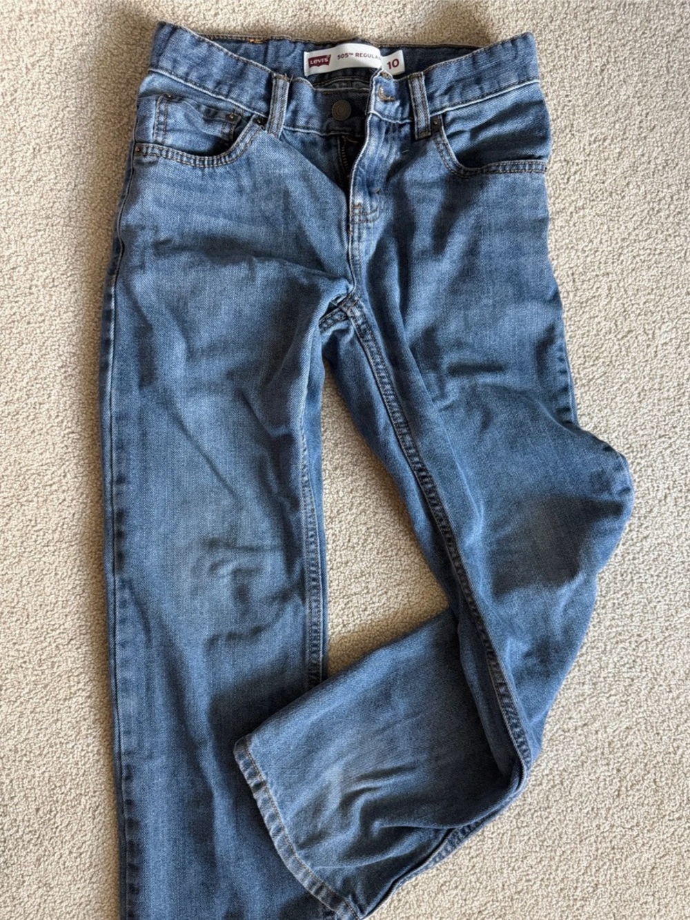 Levi's 505M Regular Boys Size 10 Blue Jeans